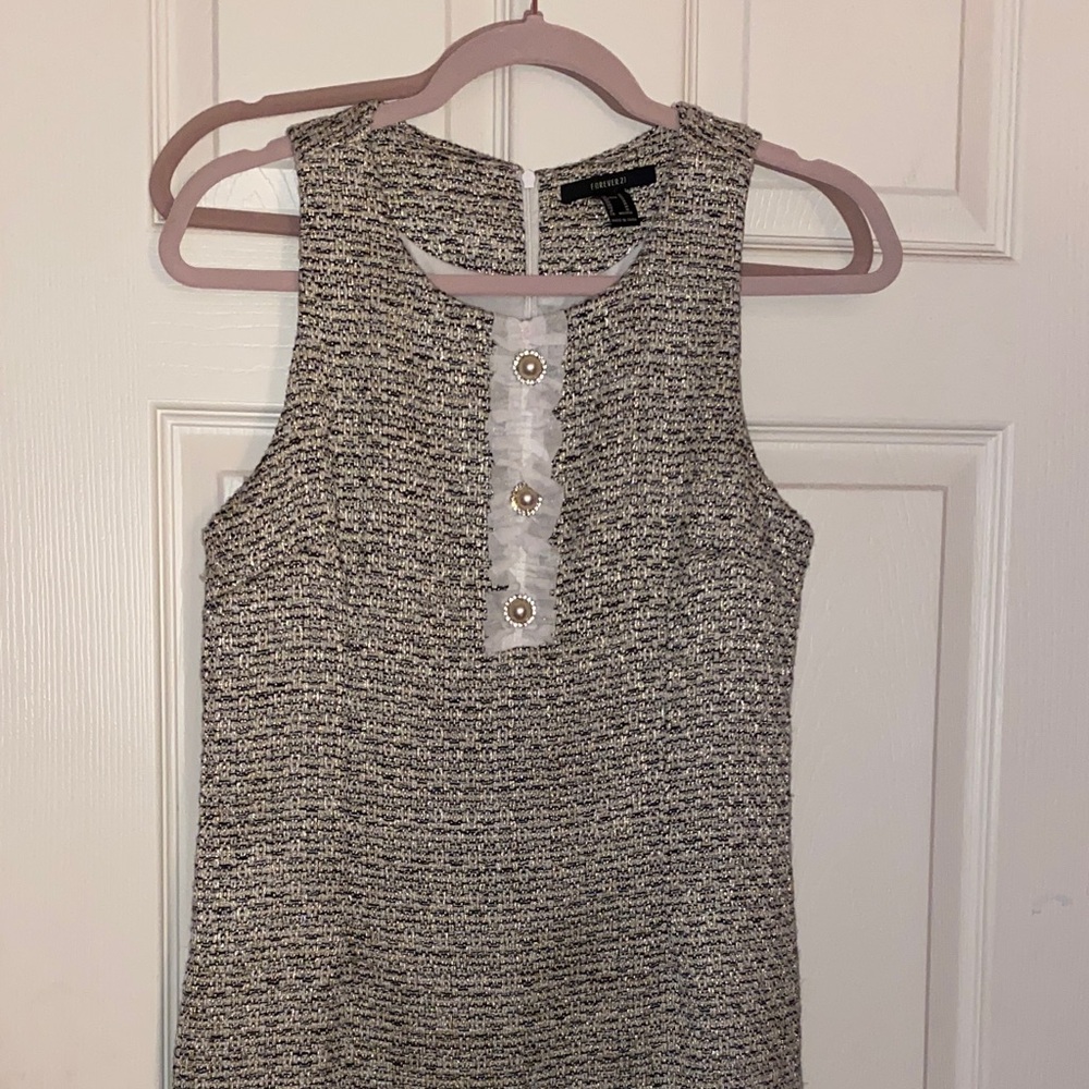 Forever 21 Black and White Tweed Dress